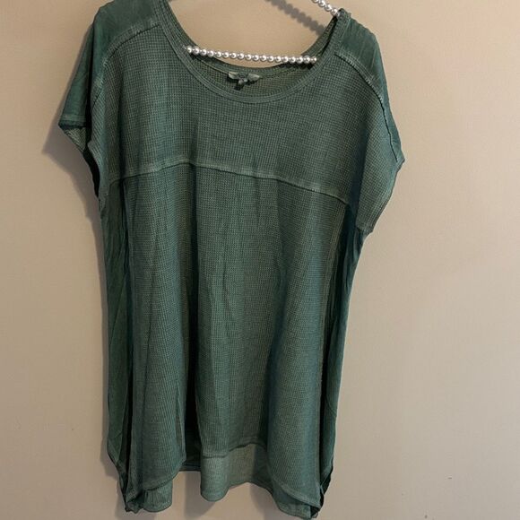 Easel Green Short Sleeve tunic oversized Top size small - Picture 1 of 5